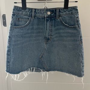 Topshop Petite Denim Mini Skirt - US 4